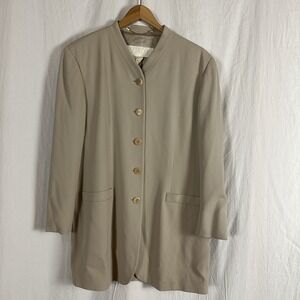 Escada Vintage Women Jacket Sz 42 Euro Blazer 100% Wool Sz 12 US Career Work Y2K